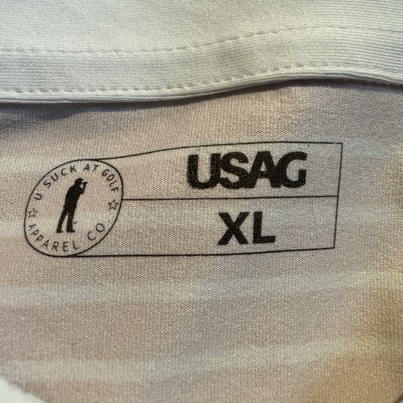 USAG Golf Polo Shirt Mens XL Blue Red Flag Stripe 3XL You Suck at Golf US Flag - Picture 4 of 10